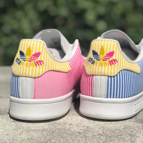 Adidas Stan Smith Pride Pink Blue LGBTQ+ Sneakers - Picture 4 of 9